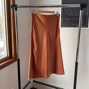 Rachel Zoe Copper Satin Skirt